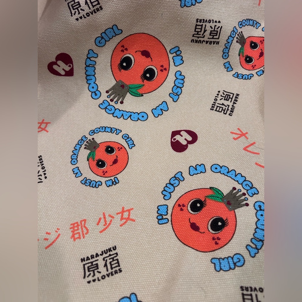 NWOT! Vintage Harajuku Lovers Canvas Tote Bag - Picture 2 of 7